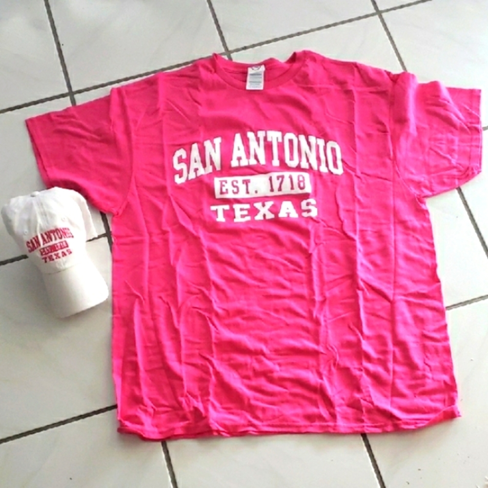 Brand new cute San Antonio, Texas bundle T-Shirt and baseball hat (2)